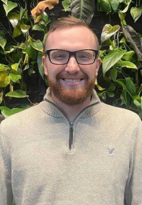 a man wearing glasses