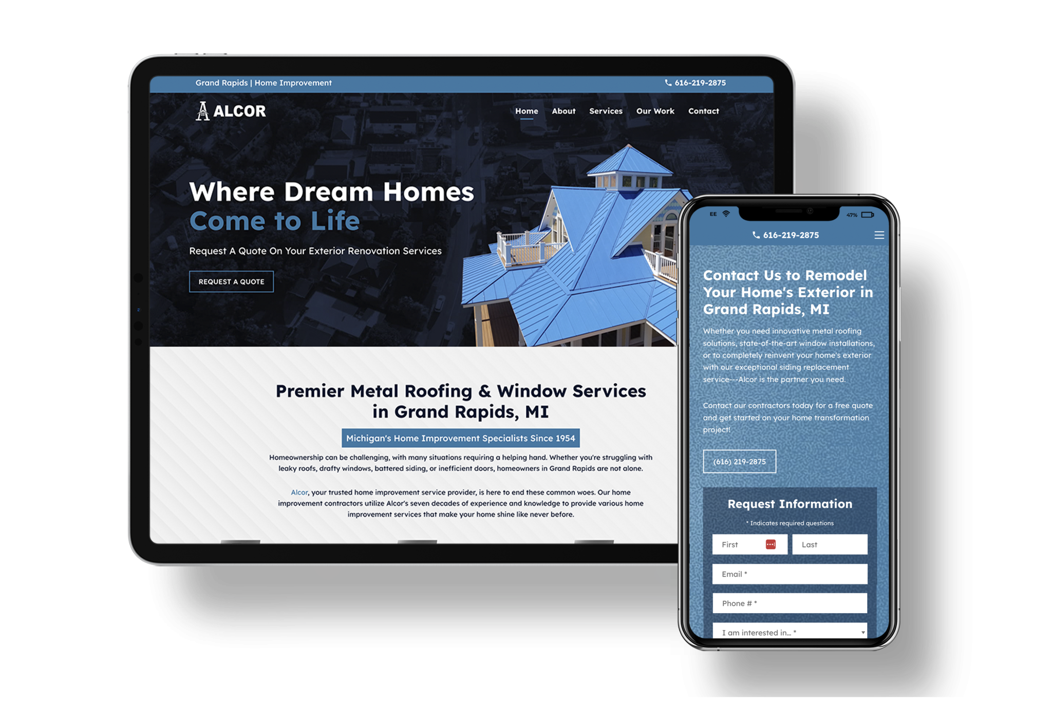 graphical user interface, website