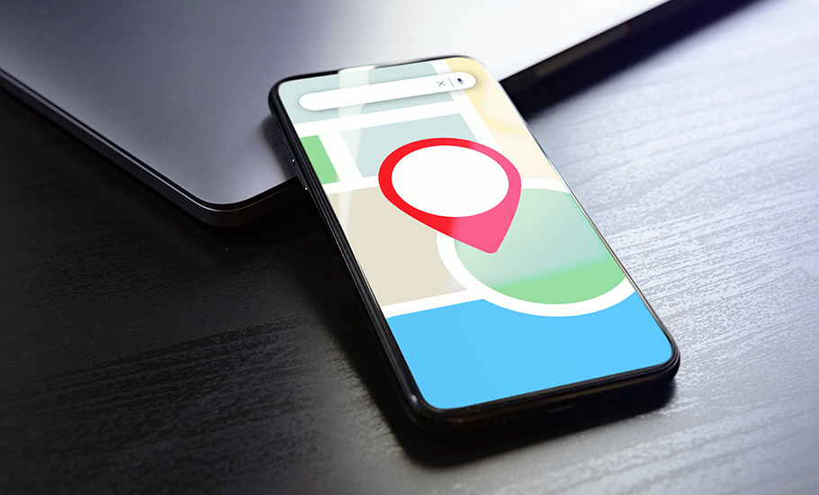 Google Map Pin On A Smartphone